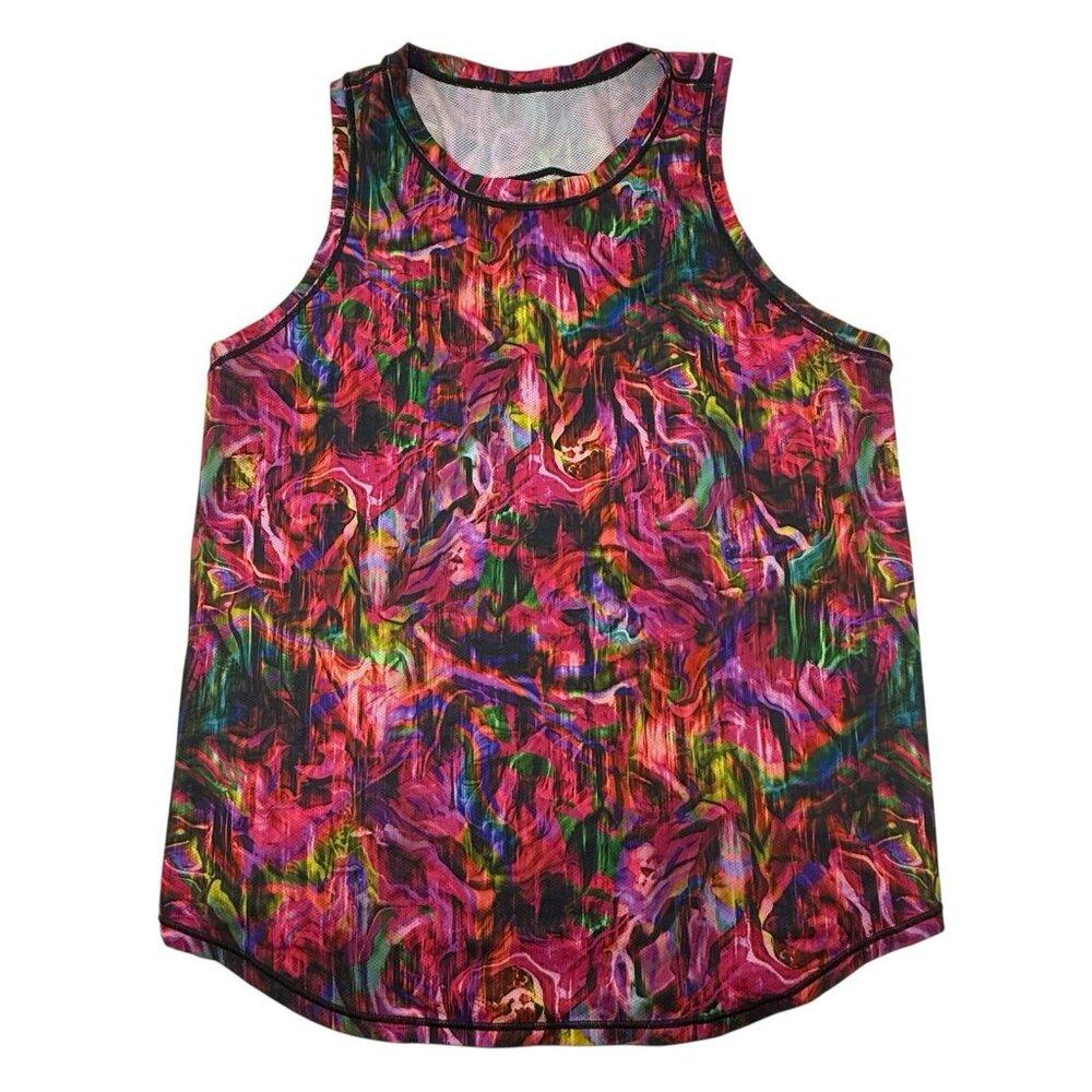 Lululemon Tank Top Shirt Women Sz S/M Floral Running Workout Gym Activewear Yoga